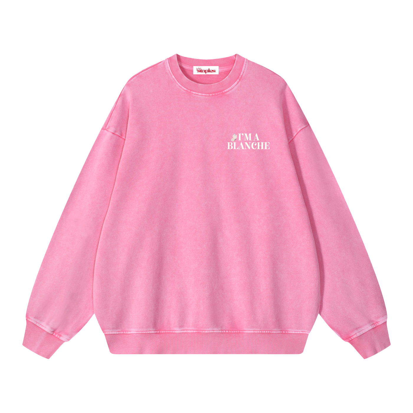 BLANCHE * 100% Cotton Vintage Washed Oversized Sweatshirt