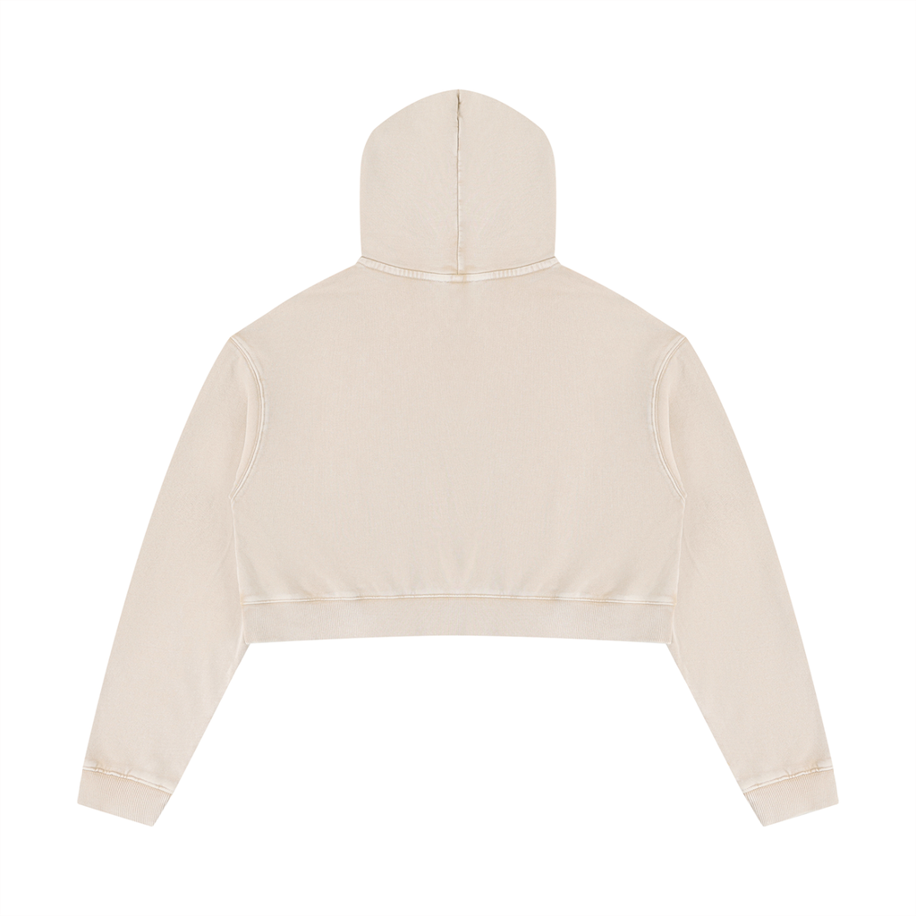 Mineral Washed Crop Hoodie Set