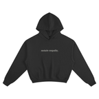 sustain empathy * 100% Cotton Semi-Cropped Hoodie * Black