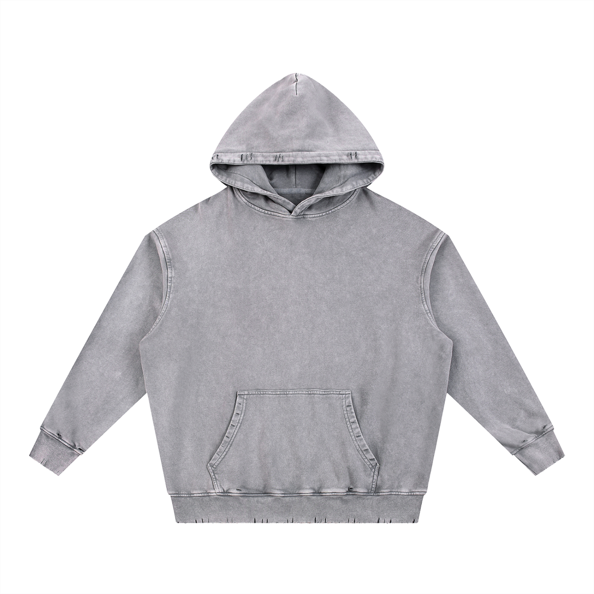 Snow Wash Hand-Frayed Heavyweight  Hoodie Set