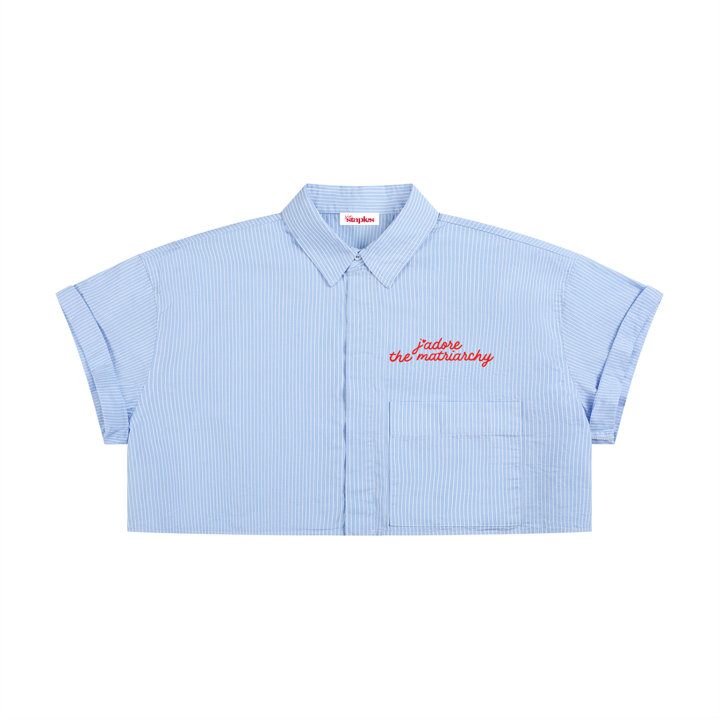 J'Adore the Matriarchy Cropped Button Down