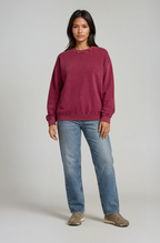 100% Cotton Vintage Washed Oversized Staple Sweatshirt
