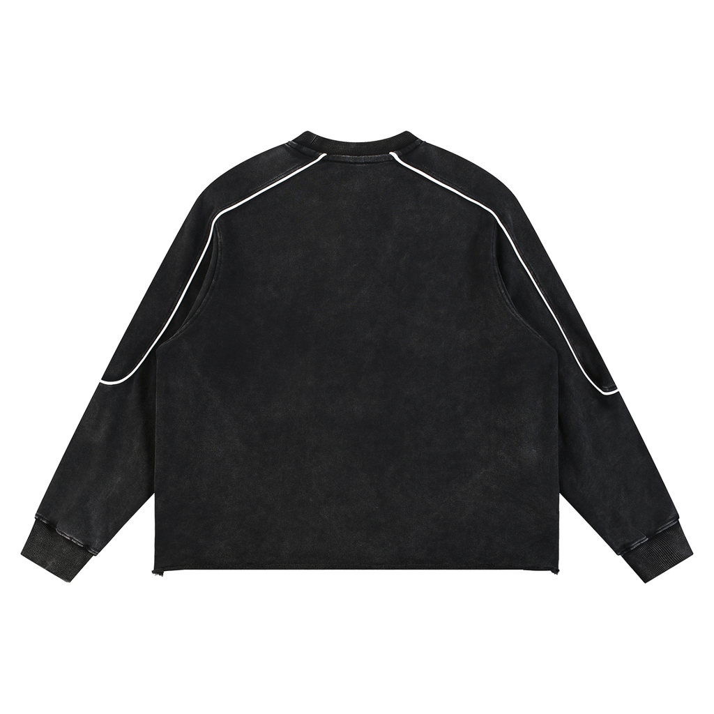 Mineral Wash Piping Raw Hem Sweat Set