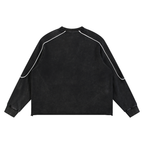Mineral Wash Piping Raw Hem Sweat Set