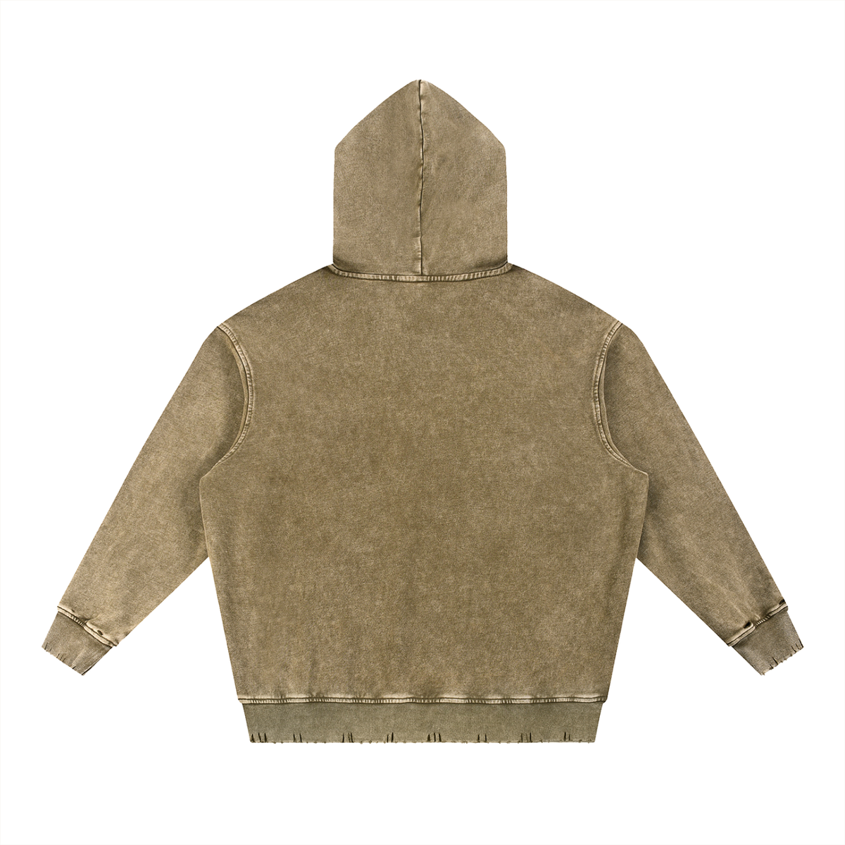 Snow Wash Hand-Frayed Heavyweight  Hoodie Set