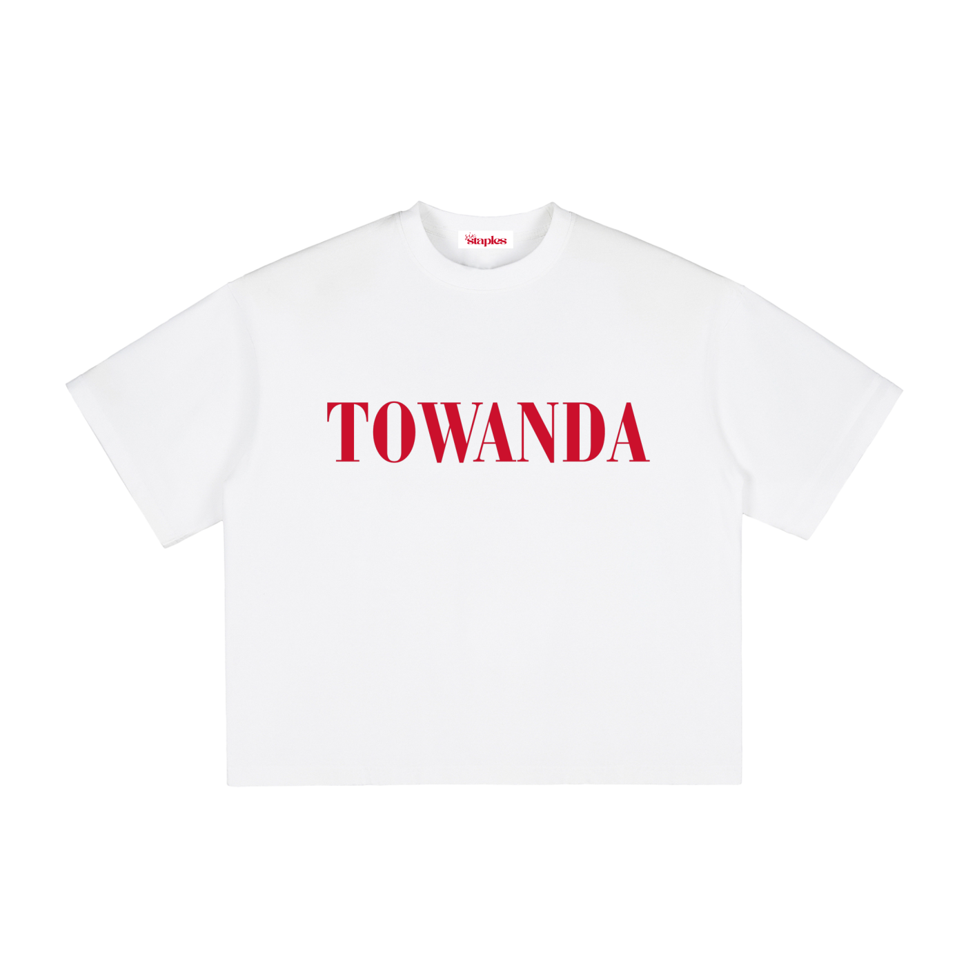 100% Cotton Vintage Washed Boxy T-Shirt - "TOWANDA"