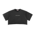 why do men * 100% Cotton Vintage Washed Raw Edge Crop Top