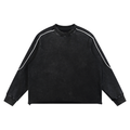 Mineral Wash Piping Raw Hem Sweat Set