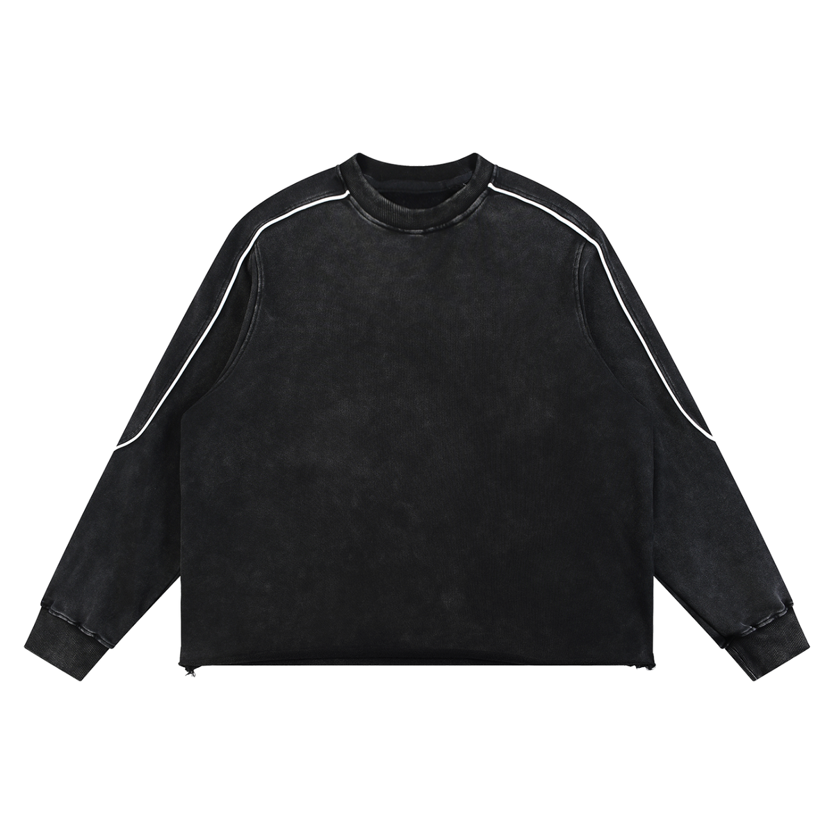 Mineral Wash Piping Raw Hem Sweat Set