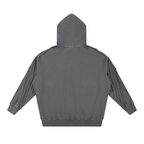 Snow Washed Tape Raw Edge Zip Hoodie Set