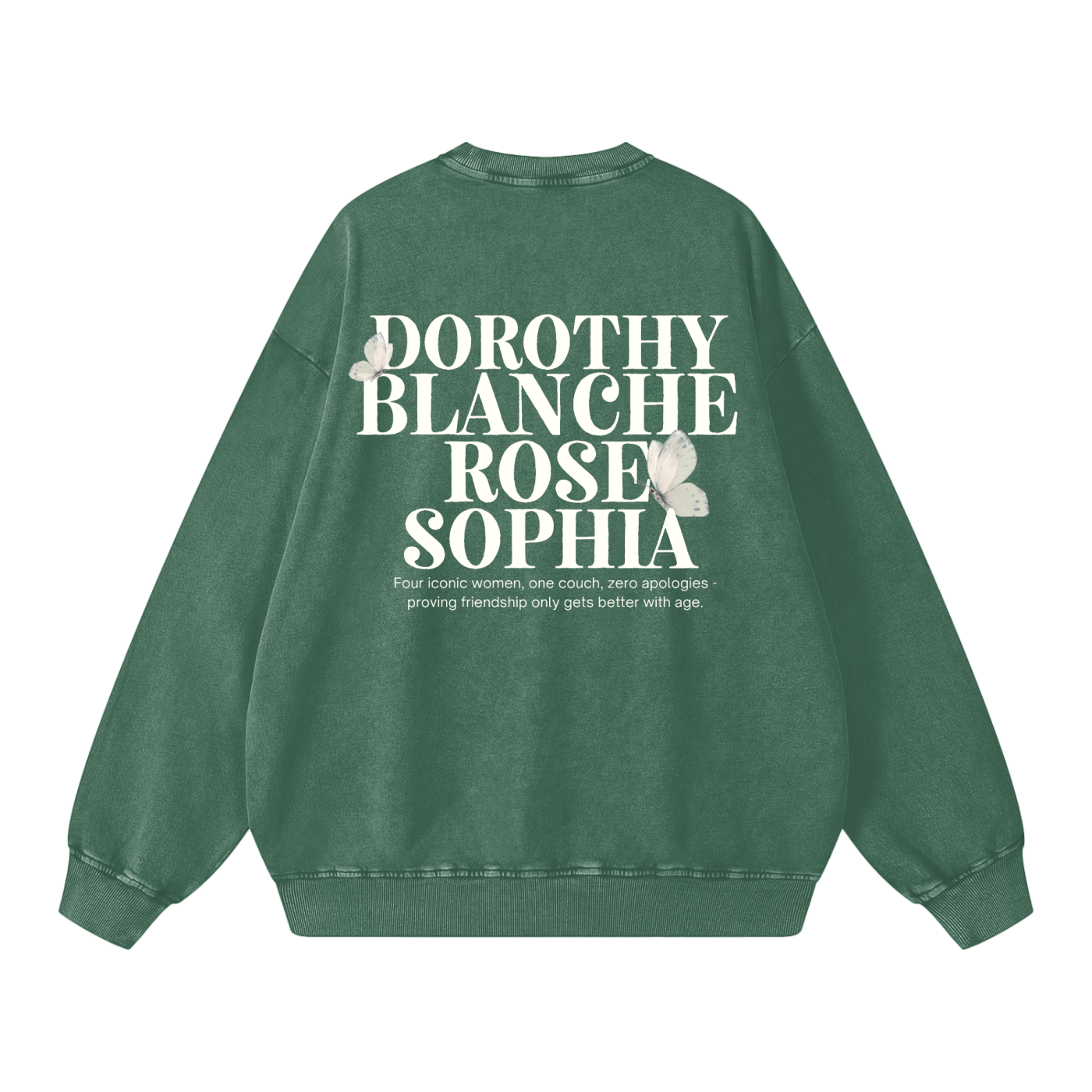 BLANCHE * 100% Cotton Vintage Washed Oversized Sweatshirt