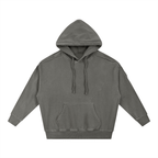 Snow Washed Tape Raw Edge Hoodie Set
