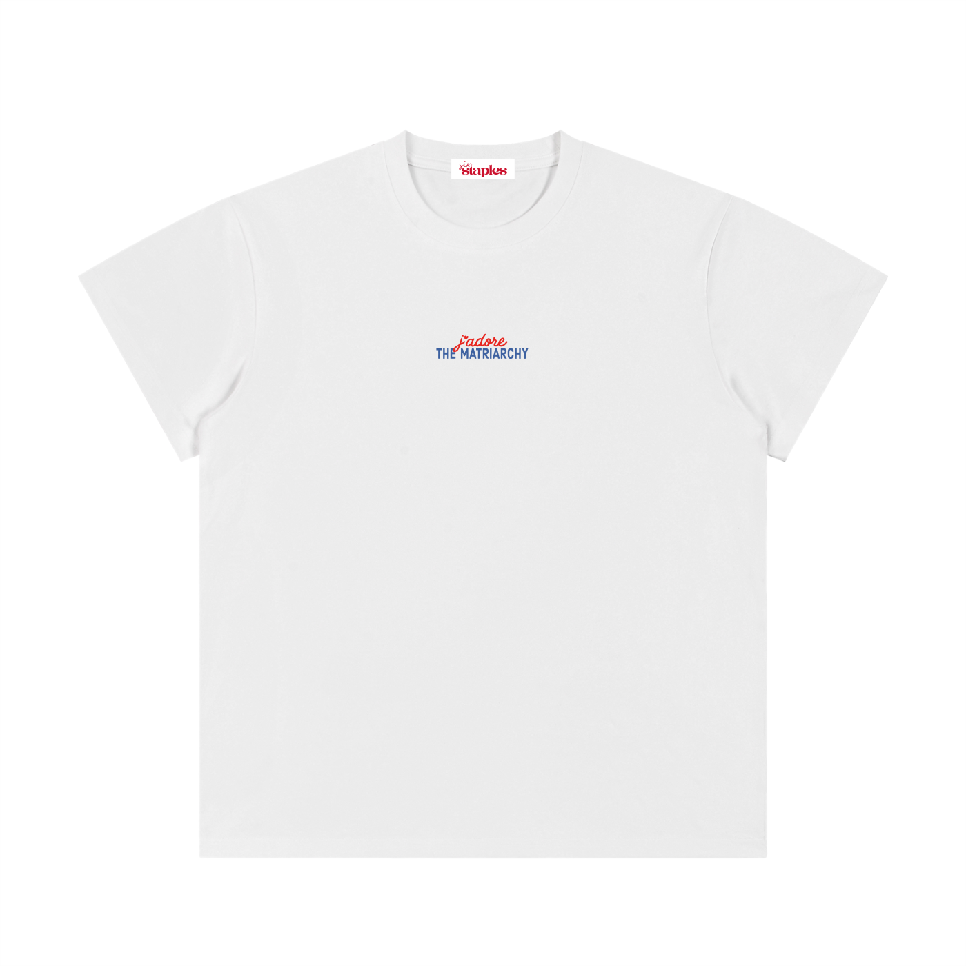 J'Adore the Matriarchy * Red & Blue 100% Cotton Crewneck Tee