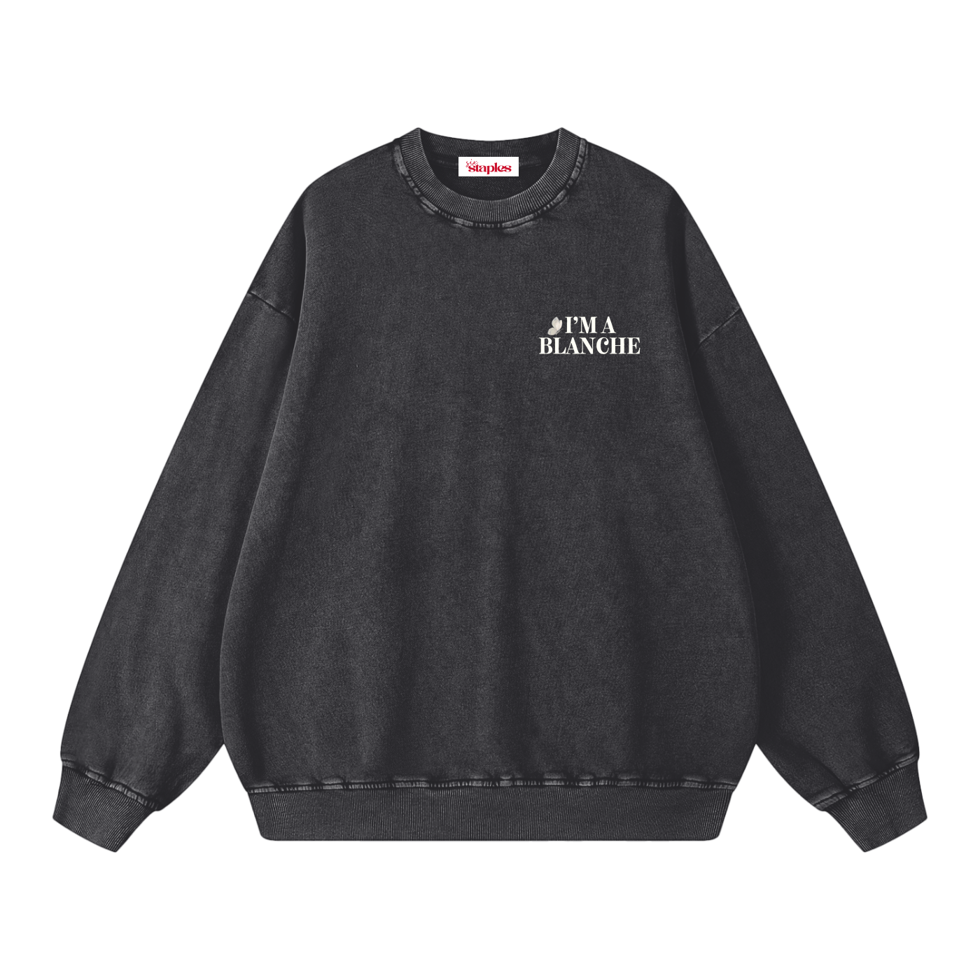 BLANCHE * 100% Cotton Vintage Washed Oversized Sweatshirt