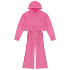 Mineral Washed Crop Hoodie Set