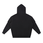 Snow Washed Raw Edge Double Layered Hoodie Set