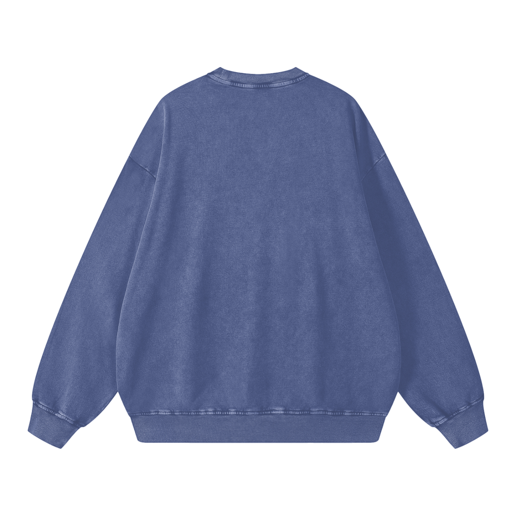 Vintage Washed Oversized 100% Cotton Sweatshirt