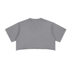 100% Cotton Vintage Washed Raw Edge Staple Crop Top