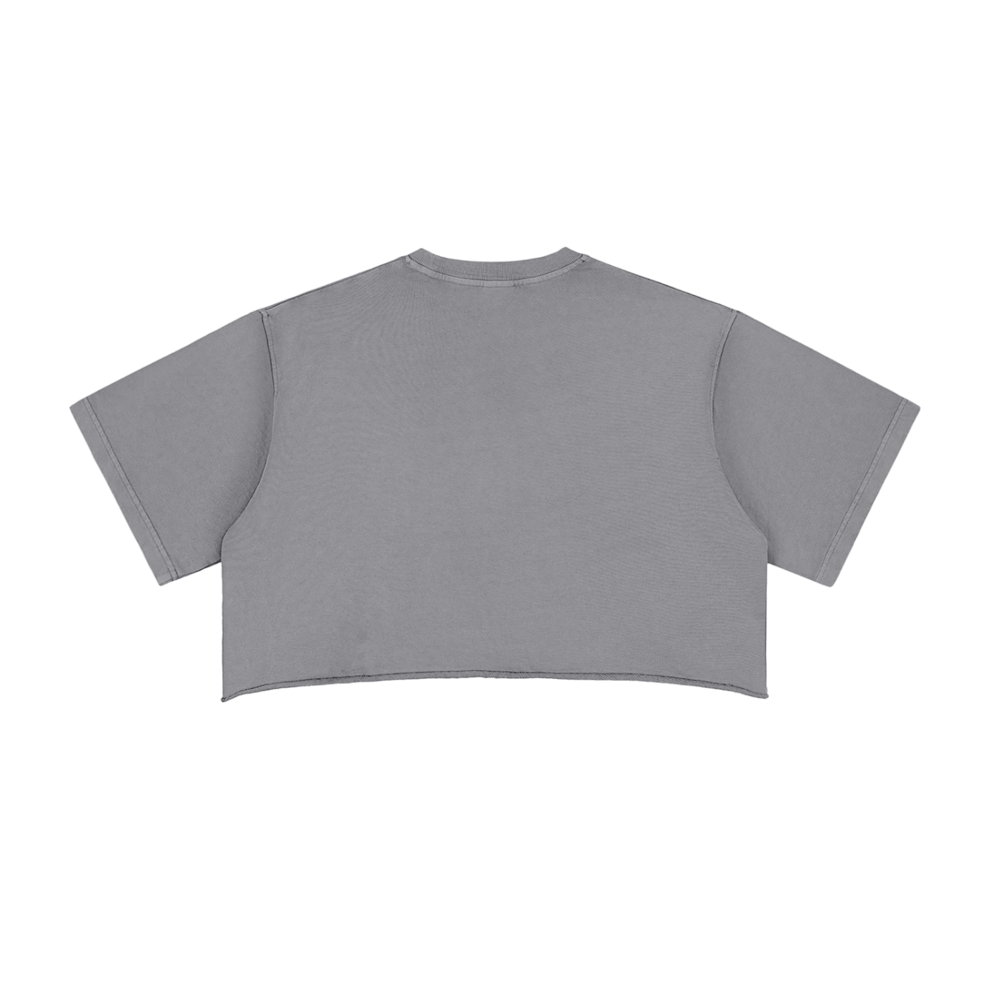 100% Cotton Vintage Washed Raw Edge Staple Crop Top