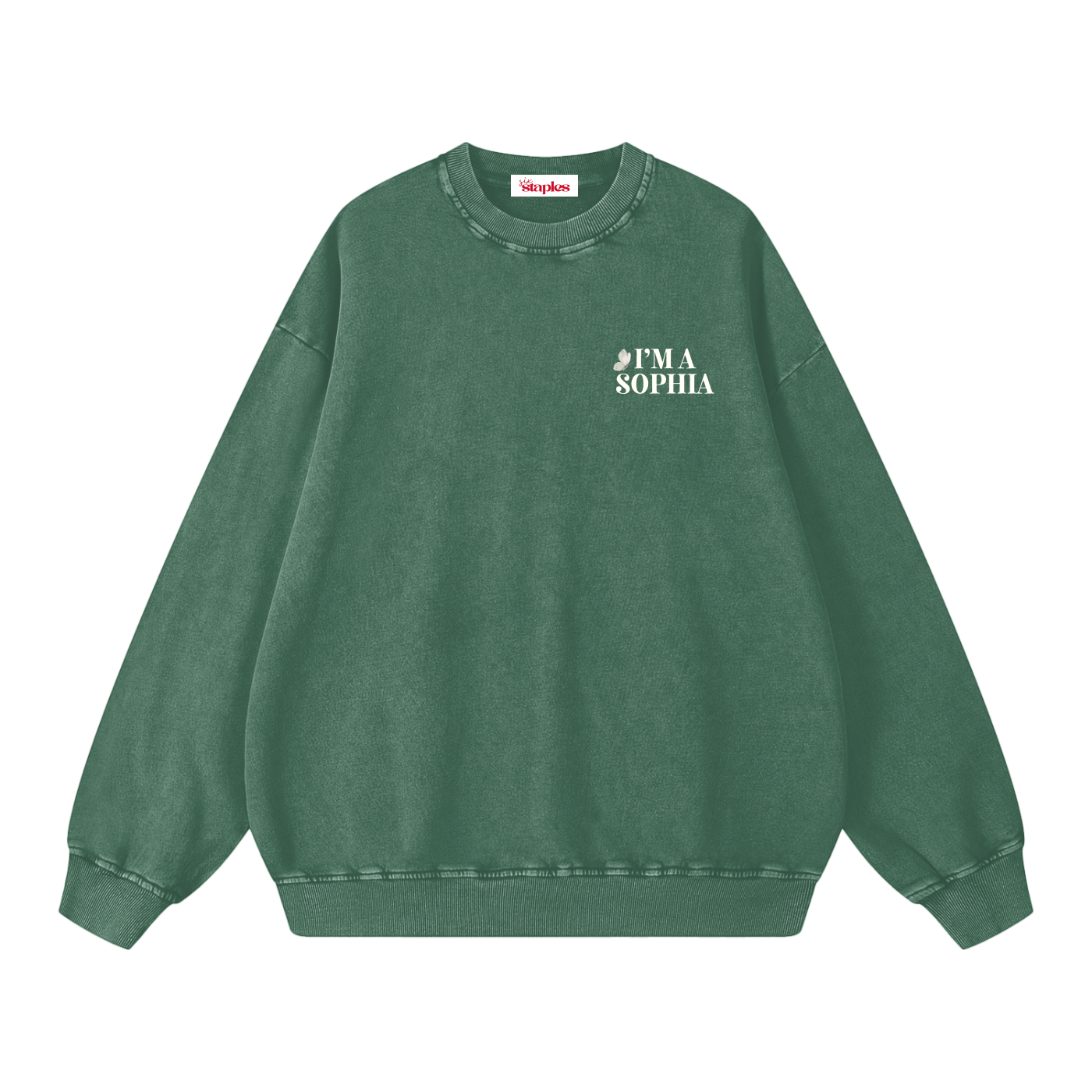 SOPHIA * 100% Cotton Vintage Washed Oversized Sweatshirt
