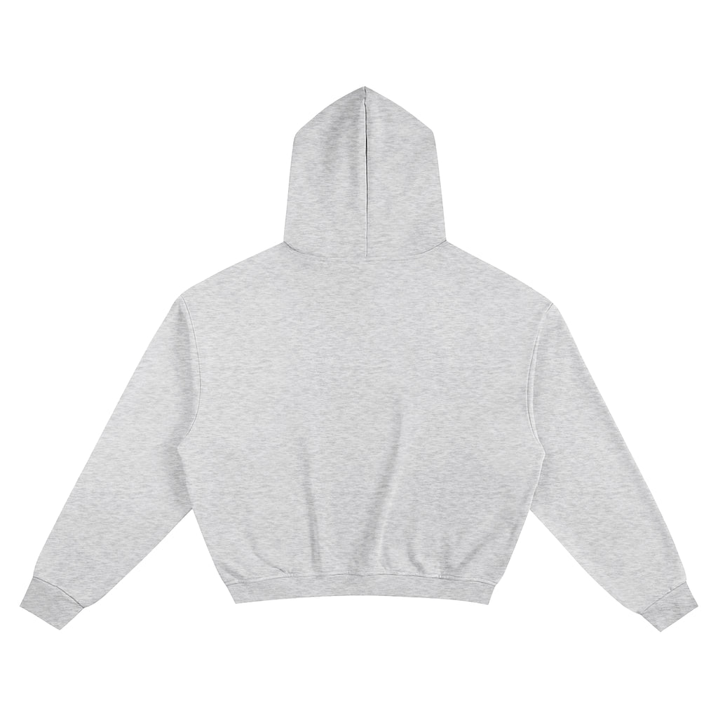 let's go girls * 100% Cotton Semi-Cropped Hoodie * Flower Gray/Red