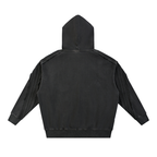 Snow Washed Tape Raw Edge Hoodie Set