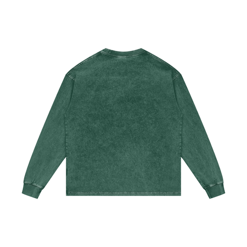 77 * Acid Wash 100% Cotton Oversize Rachel Long Sleeve Tee