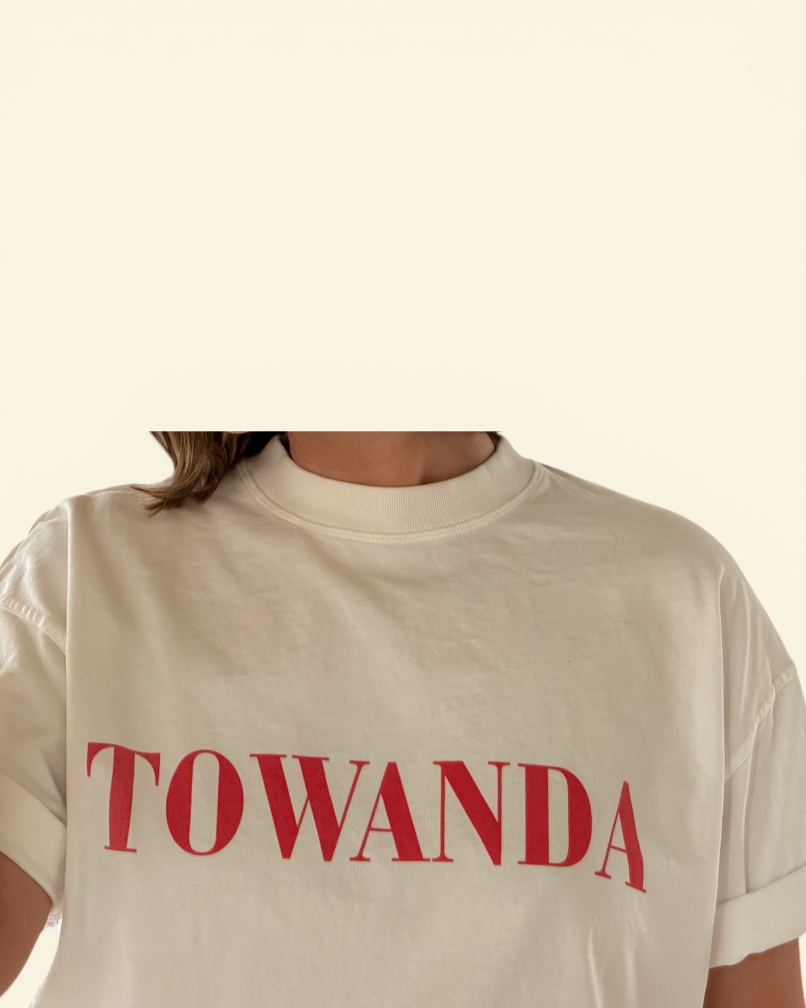 TOWANDA * 100% Cotton Vintage Washed Boxy Oversized T-Shirt