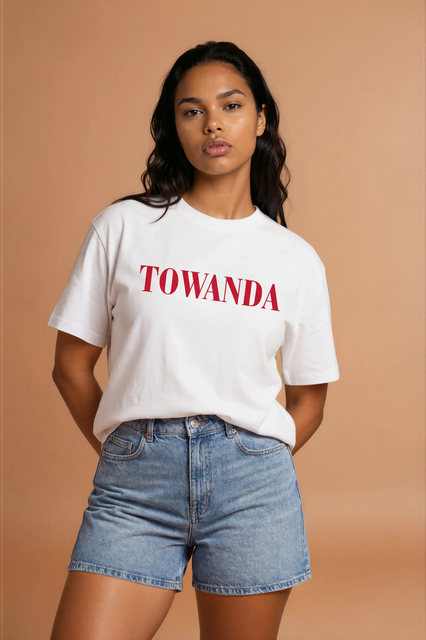TOWANDA * 100% Cotton Vintage Washed Boxy Oversized T-Shirt