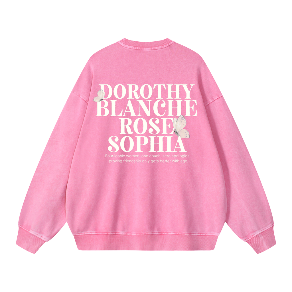 ROSE * Golden Girls * 100% Cotton Vintage Washed Oversized Sweatshirt