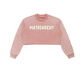 MATRIARCHY * 100% Cotton Vintage Washed Raw Edge Cropped Sweatshirt * Pink