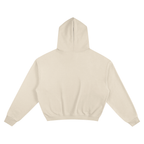 RESIST * 100% Cotton Semi-Cropped Hoodie * Apricot/Red