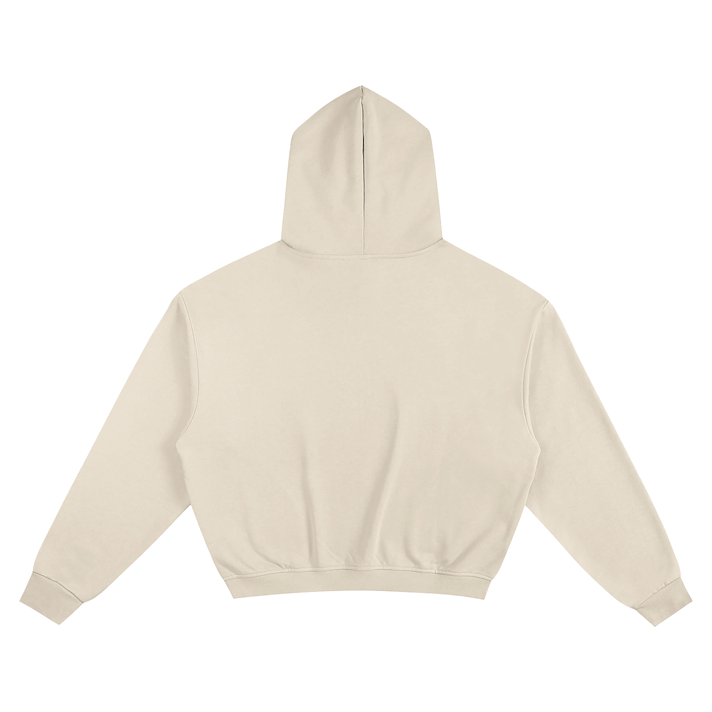 RESIST * 100% Cotton Semi-Cropped Hoodie * Apricot/Red