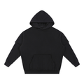 Snow Washed Raw Edge Double Layered Hoodie Set