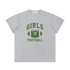 GIRLS Football * 100% Cotton Crewneck Tee