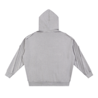 Snow Washed Tape Raw Edge Zip Hoodie Set
