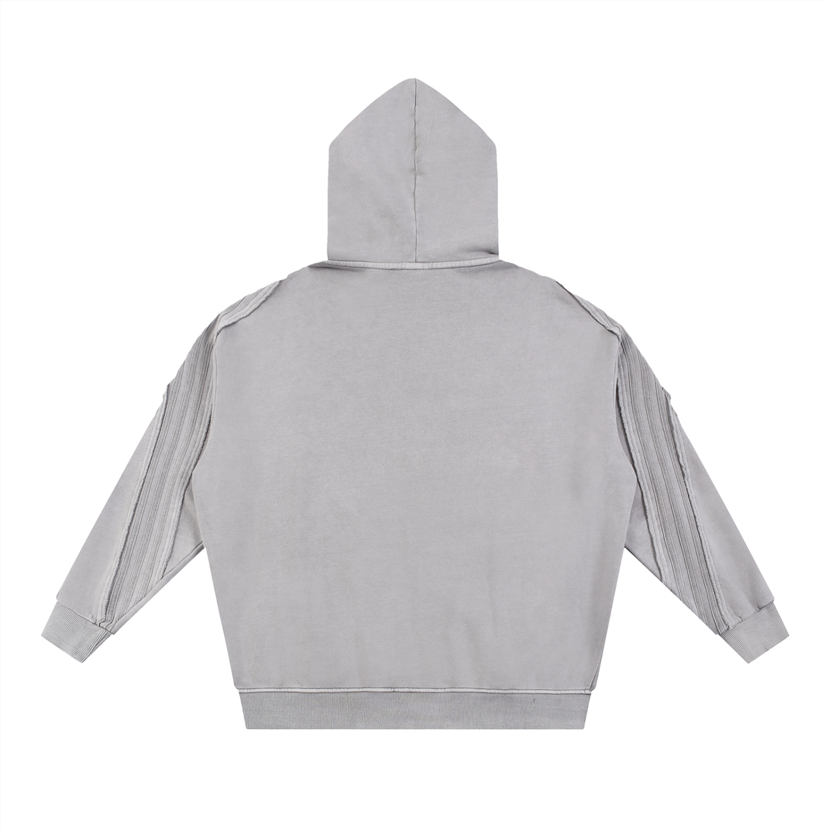 Snow Washed Tape Raw Edge Zip Hoodie Set