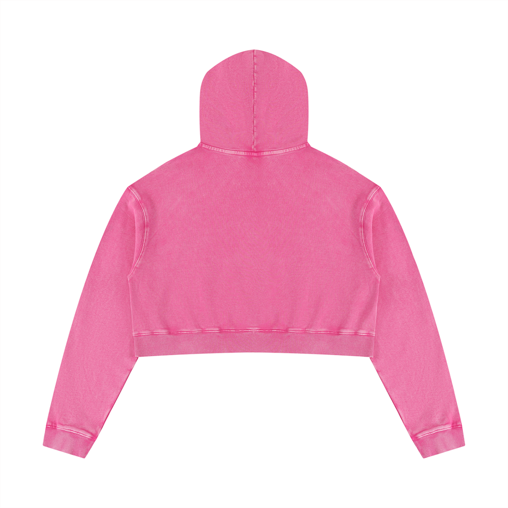 Mineral Washed Crop Hoodie Set