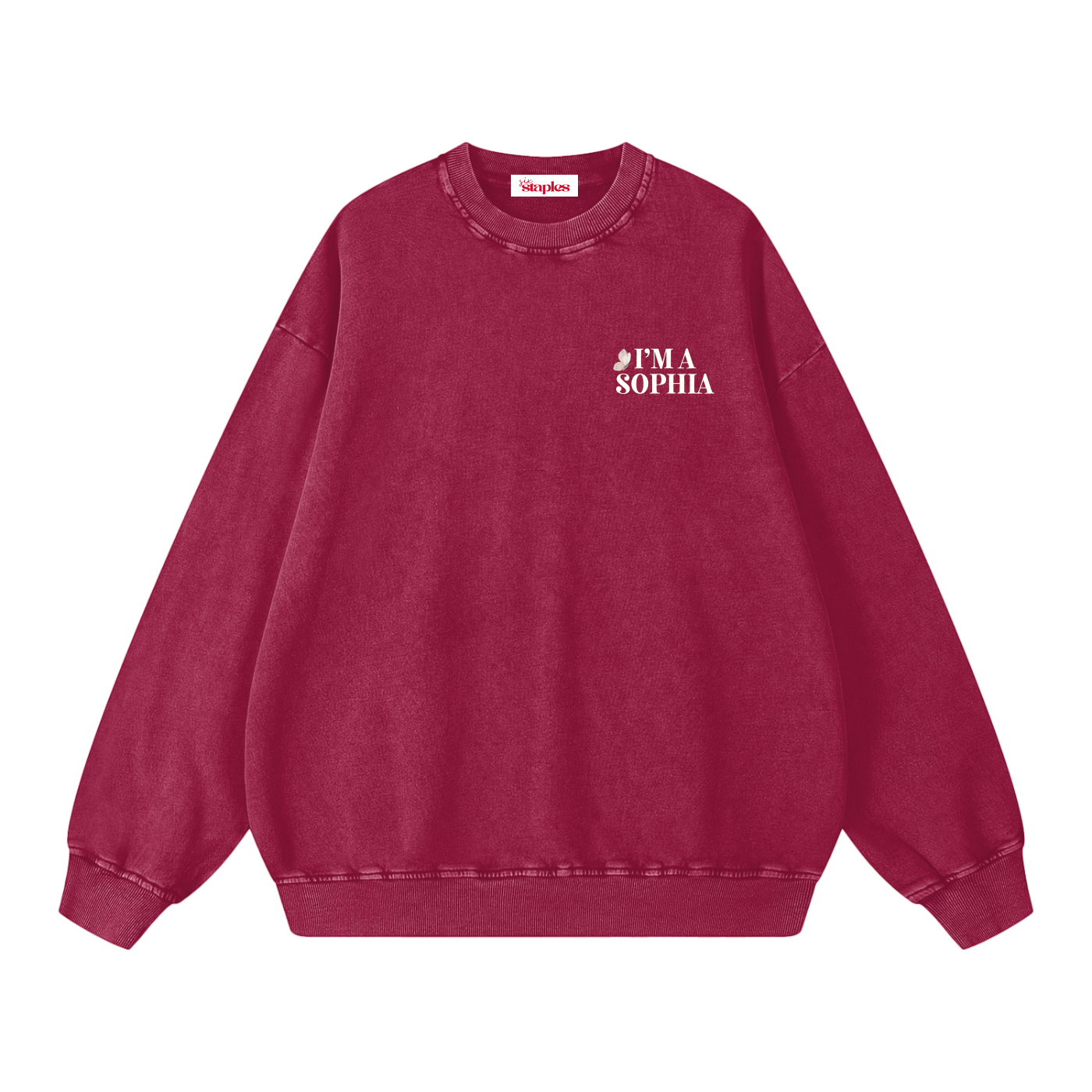 SOPHIA * 100% Cotton Vintage Washed Oversized Sweatshirt