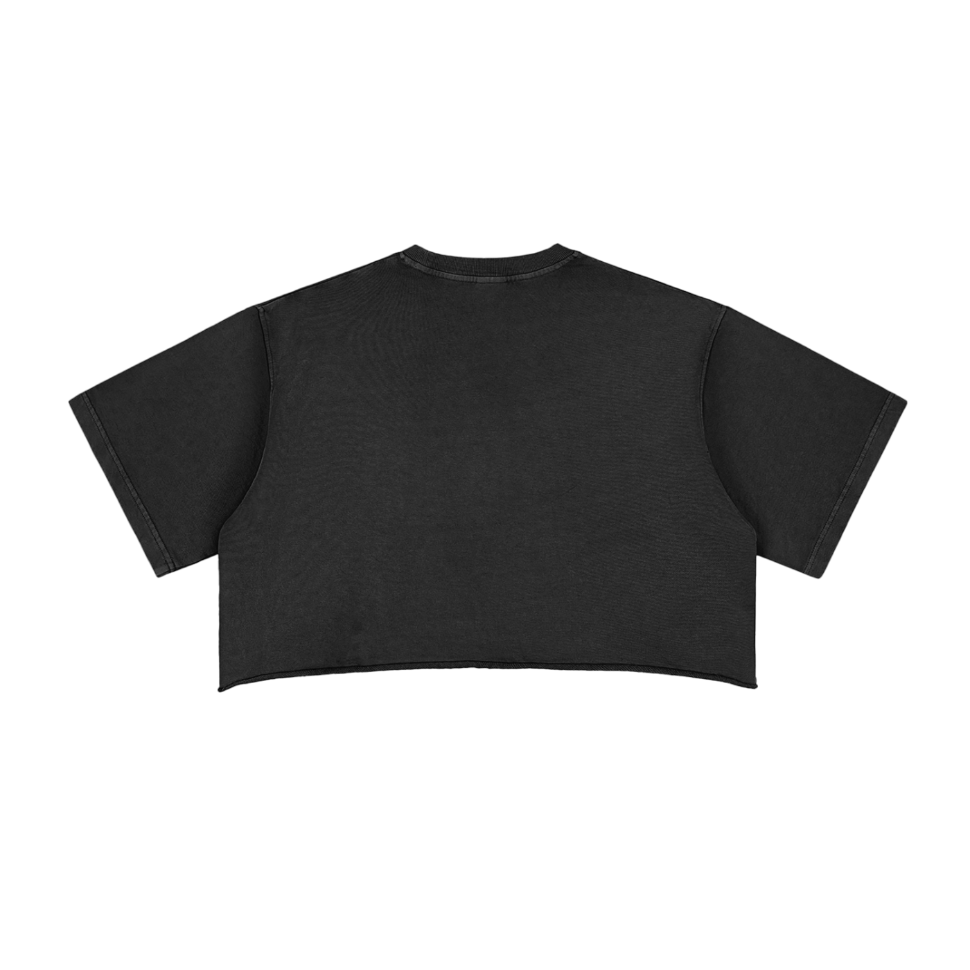 why do men * 100% Cotton Vintage Washed Raw Edge Crop Top