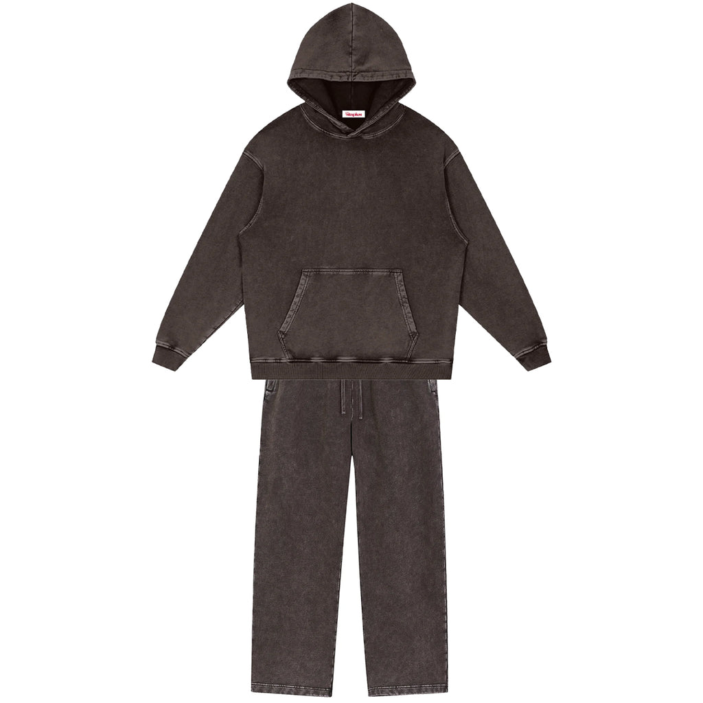 Snow Washed Cotton Hoodie Set