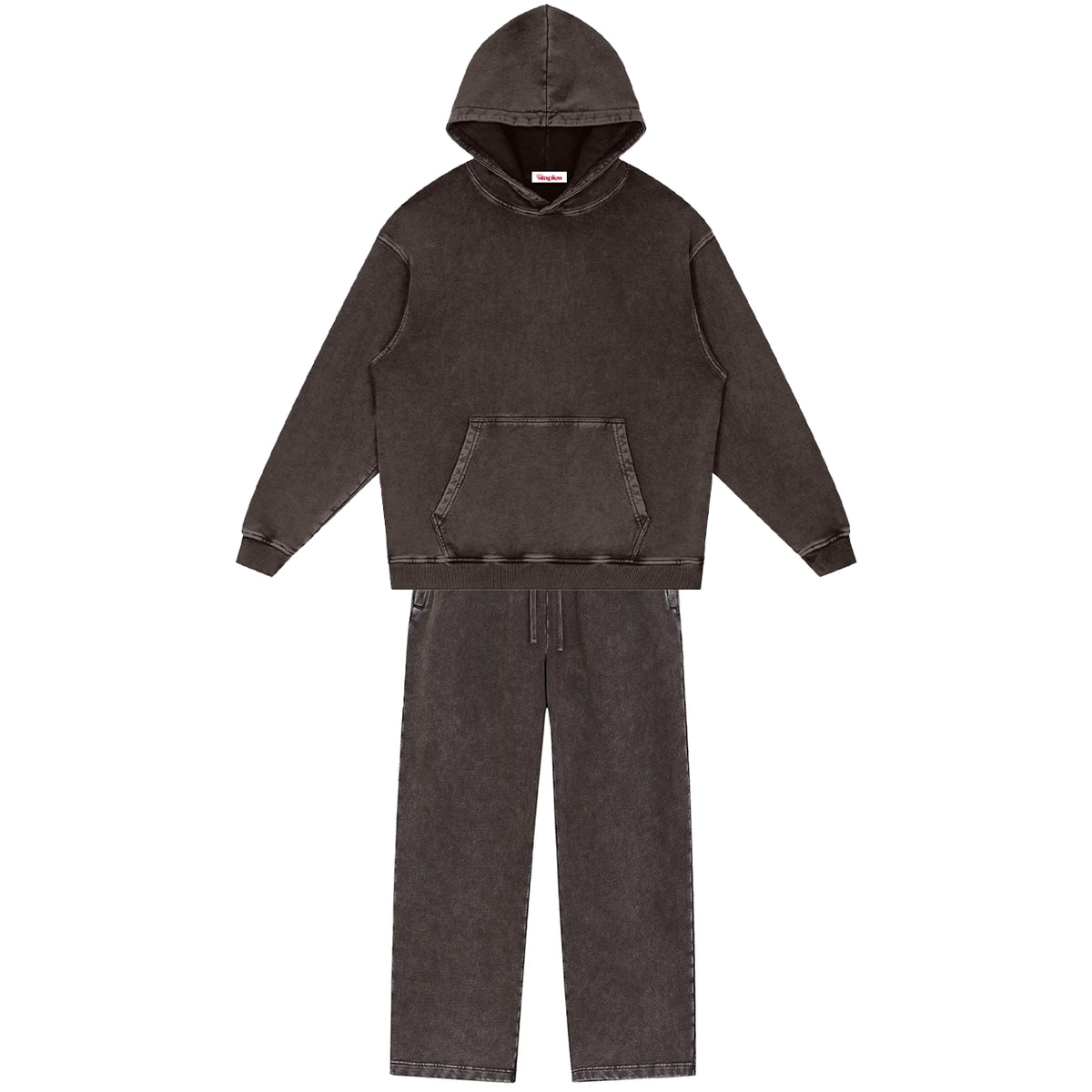 Snow Washed Cotton Hoodie Set