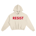 RESIST * 100% Cotton Semi-Cropped Hoodie * Apricot/Red