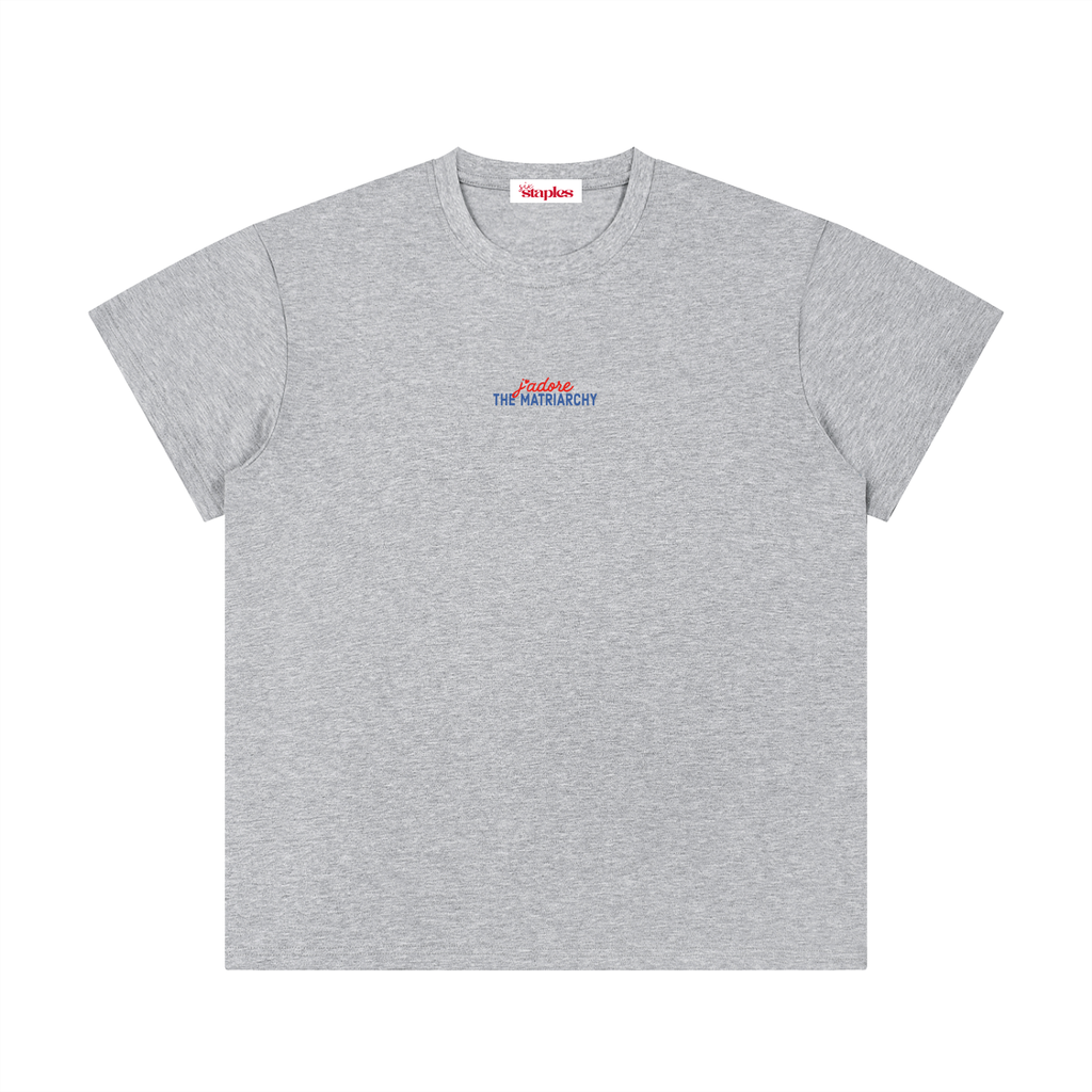 J'Adore the Matriarchy * Red & Blue 100% Cotton Crewneck Tee