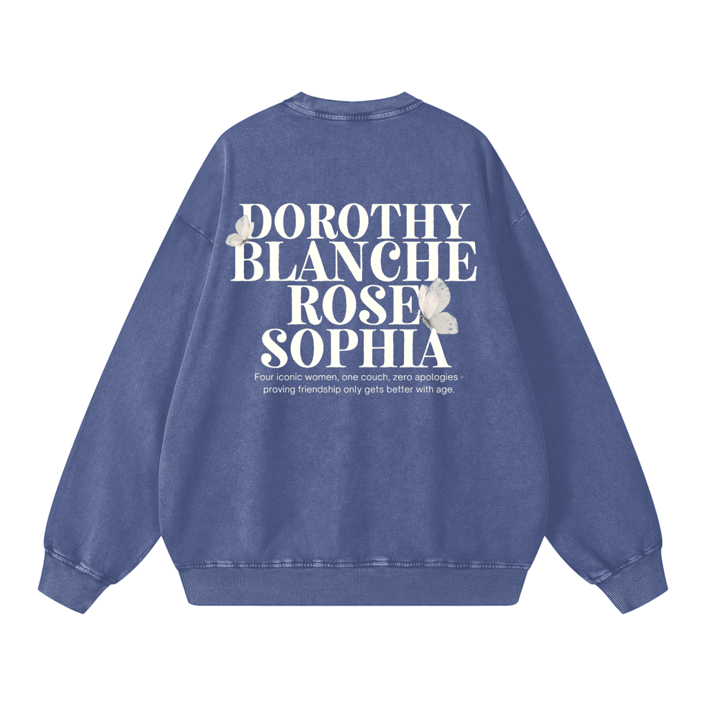 ROSE * Golden Girls * 100% Cotton Vintage Washed Oversized Sweatshirt