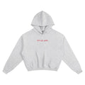 let's go girls * 100% Cotton Semi-Cropped Hoodie * Flower Gray/Red