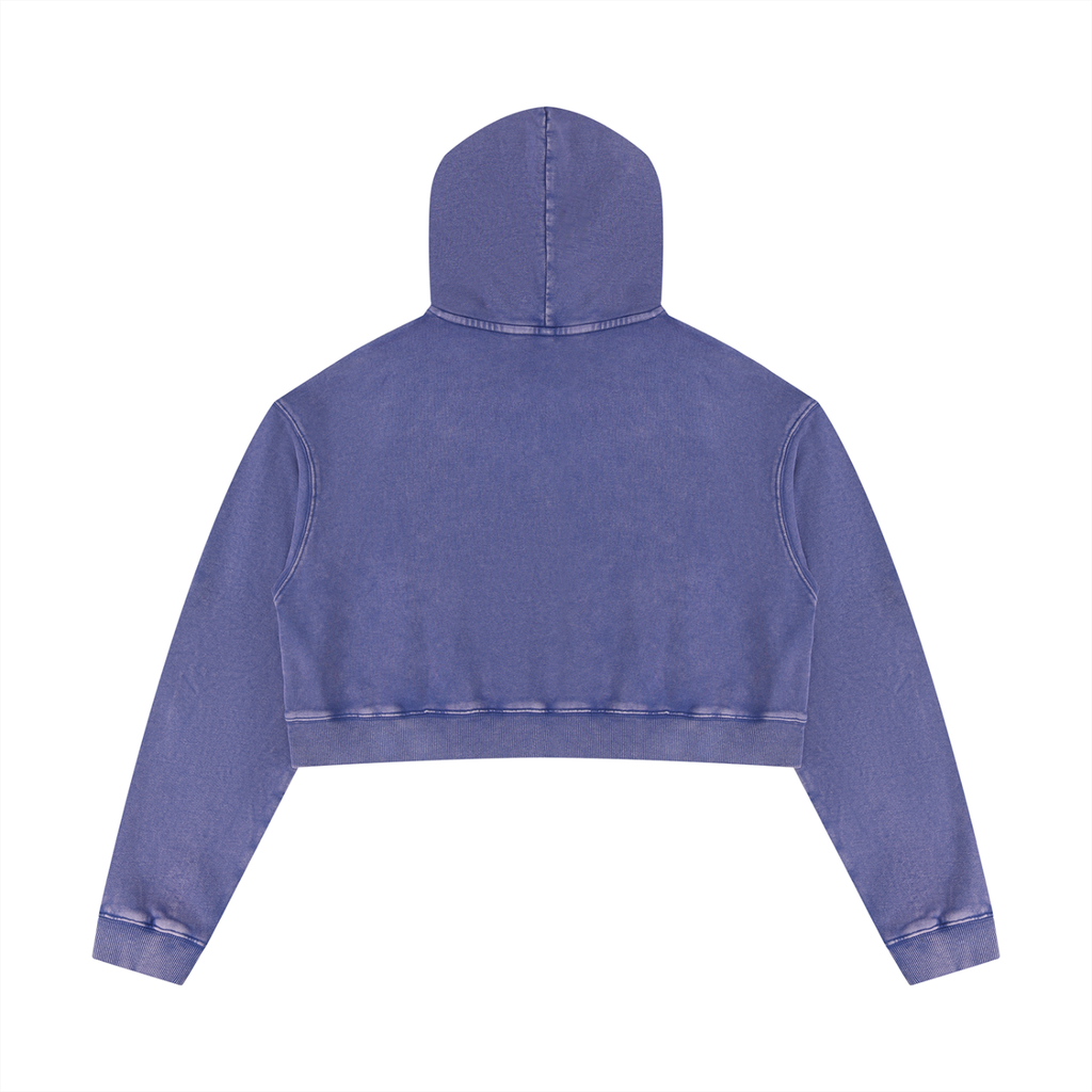 Mineral Washed Crop Hoodie Set
