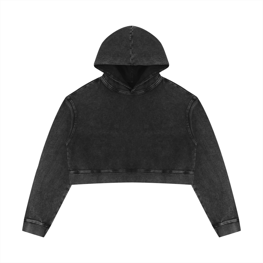 Mineral Washed Crop Hoodie Set