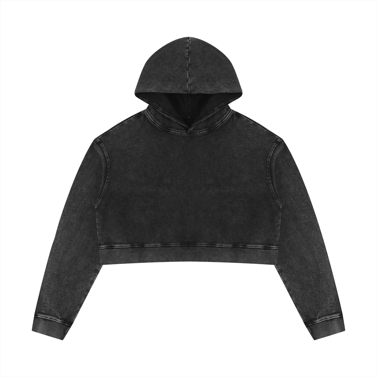 Mineral Washed Crop Hoodie Set