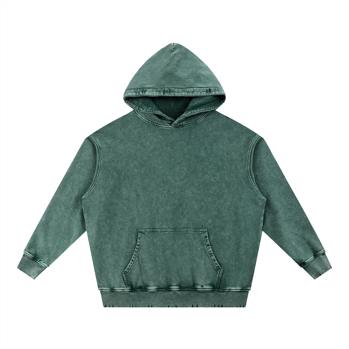 Snow Wash Hand-Frayed Heavyweight  Hoodie Set